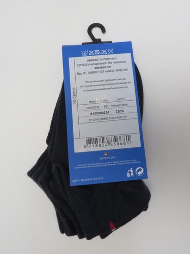 Tommy Hilfiger Kids Logo No Show Socks 3 Pack White Blue Pink Select one 10-12.5 - Picture 5 of 9