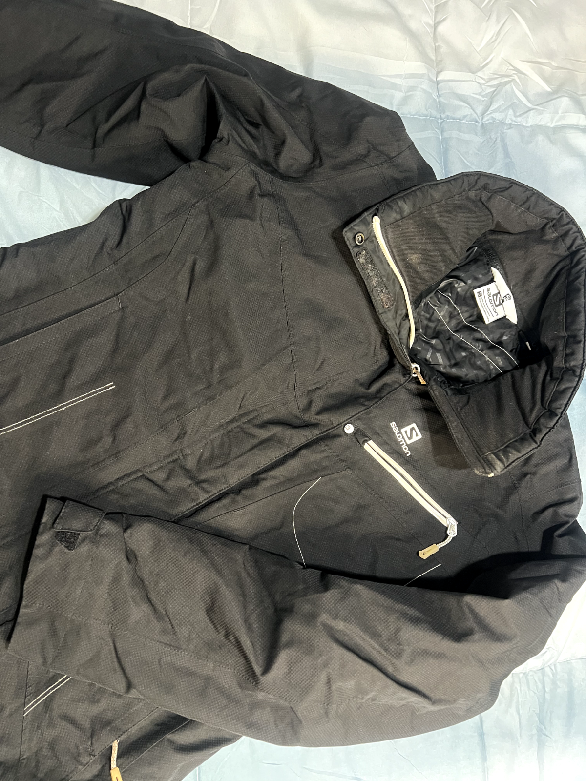 Salomon Giacca Donna PICCOLO Nero CAPPOTTO DA SCI SENZA CAPPUCCIO