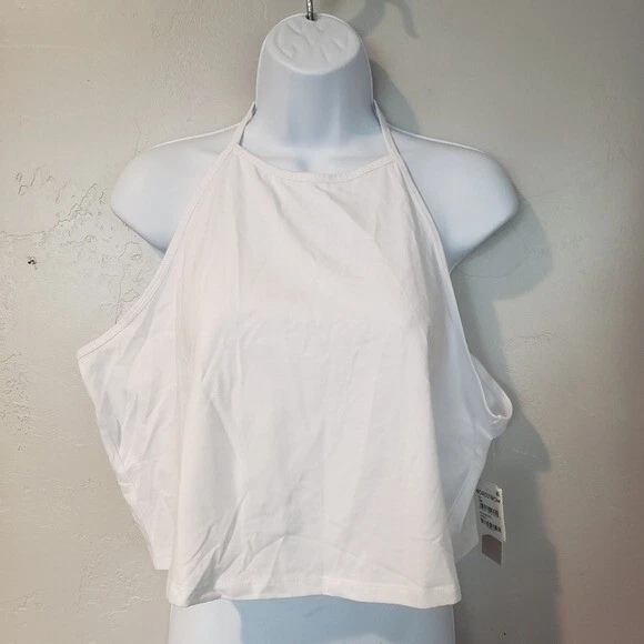 White halter top plus cheap size