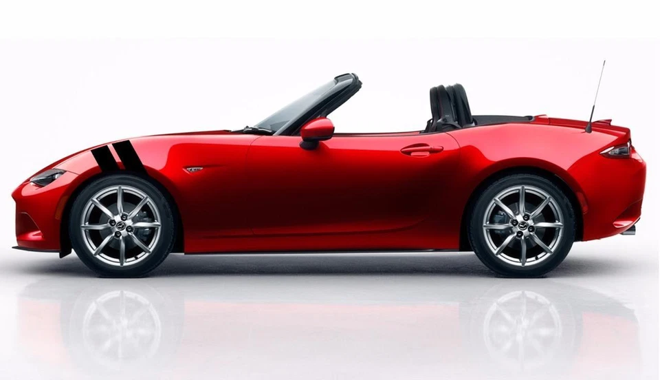 NUEVO 4" Fender Hash Bar Vinilo Sport RACING STRIPES Calcomanías (Se adapta a Mazda MIATA MX-5) Foto 2 de 4