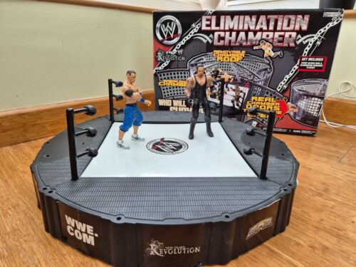 WWE Jakks Pacific Elimination Chamber Boxed Plus Boxed 6 figure set plus 2 figs - Picture 5 of 10