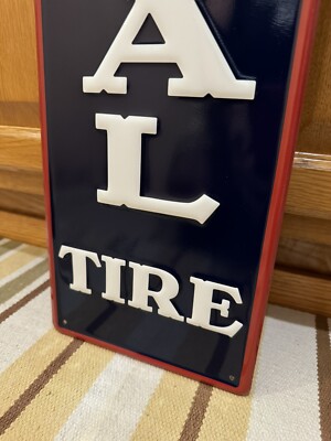 General Tires Sign Gas Oil Garage Bar Parts Tools Vintage Style