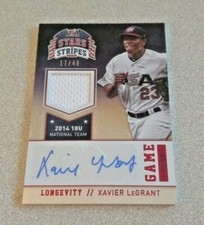 2015 Panini USA Stars & Stripes Longevity Auto #99 Xavier LeGrant /49