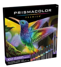 Prismacolor Dual-Ended Markers Chisel & Fine Tips 10 Colors 2138238 New In Box