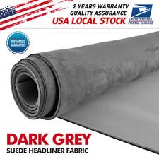 80" x 60" Gray Suede Headliner Fabric with Foam Backed DIY Home Auto Roof Repair