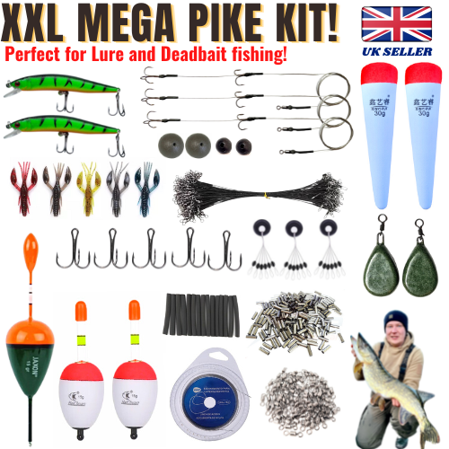 Pike Fishing DEAD BAIT / LURE / FLOAT PIKE FISHING KIT Ready to go