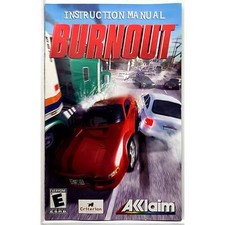  Manual Only Burnout Sony Playstation 2 Excellent Original Instruction Booklet