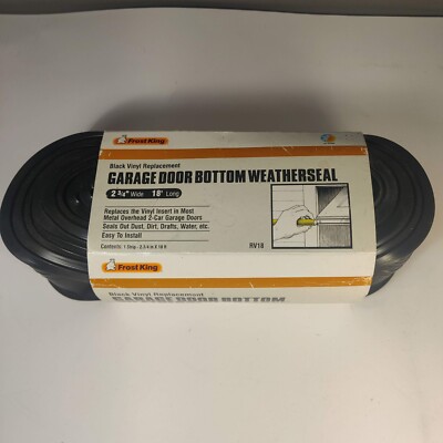 Frost King 18' Flexible 2 Car Garage Door Bottom Weather Seal Vinyl Replacement