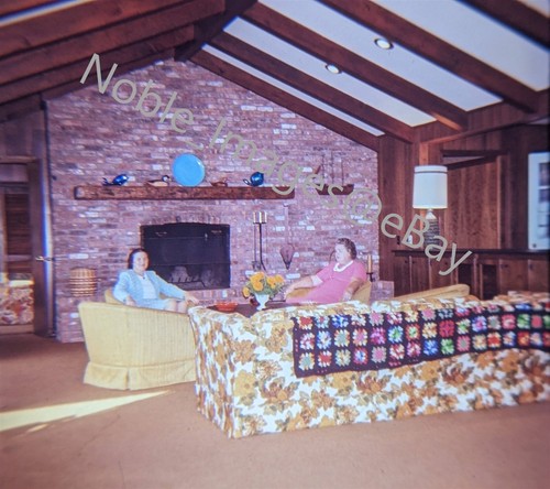 1974 Beach House Interior 70's Family Room New Jersey 4 Ektachrome 126 Slide - Picture 3 of 9