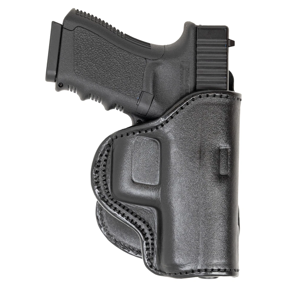 MAXX CARRY PADDLE HOLSTER FOR GLOCK 21. OWB LEATHER PADDLE WITH ADJUSTABLE CANT.