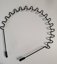 Metal Headbands Fashion Unisex Black Hairband Spring Wave Non Slip Headwear