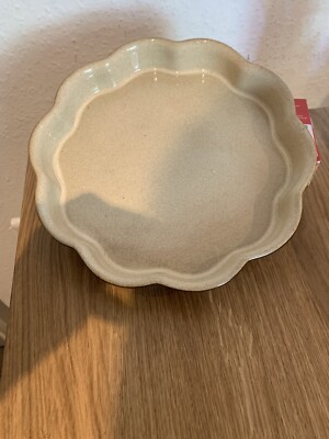 Denby Bakewell Fluted Ceramic Brown Flan Dish Inches Pie Tart