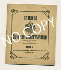 WW I German Soldiers Leather Marches Baritone Booklet 2 G.Gnauck Dresden D1.23