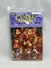 Candle Magic Harvest Mold Distlefink Designs Turkey Leaf Pilgrim Pumpkin 51411