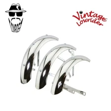 F&R Original Lowrider 12" Trike/Tricycle Hollow Hub Complete Fender Set Chrome