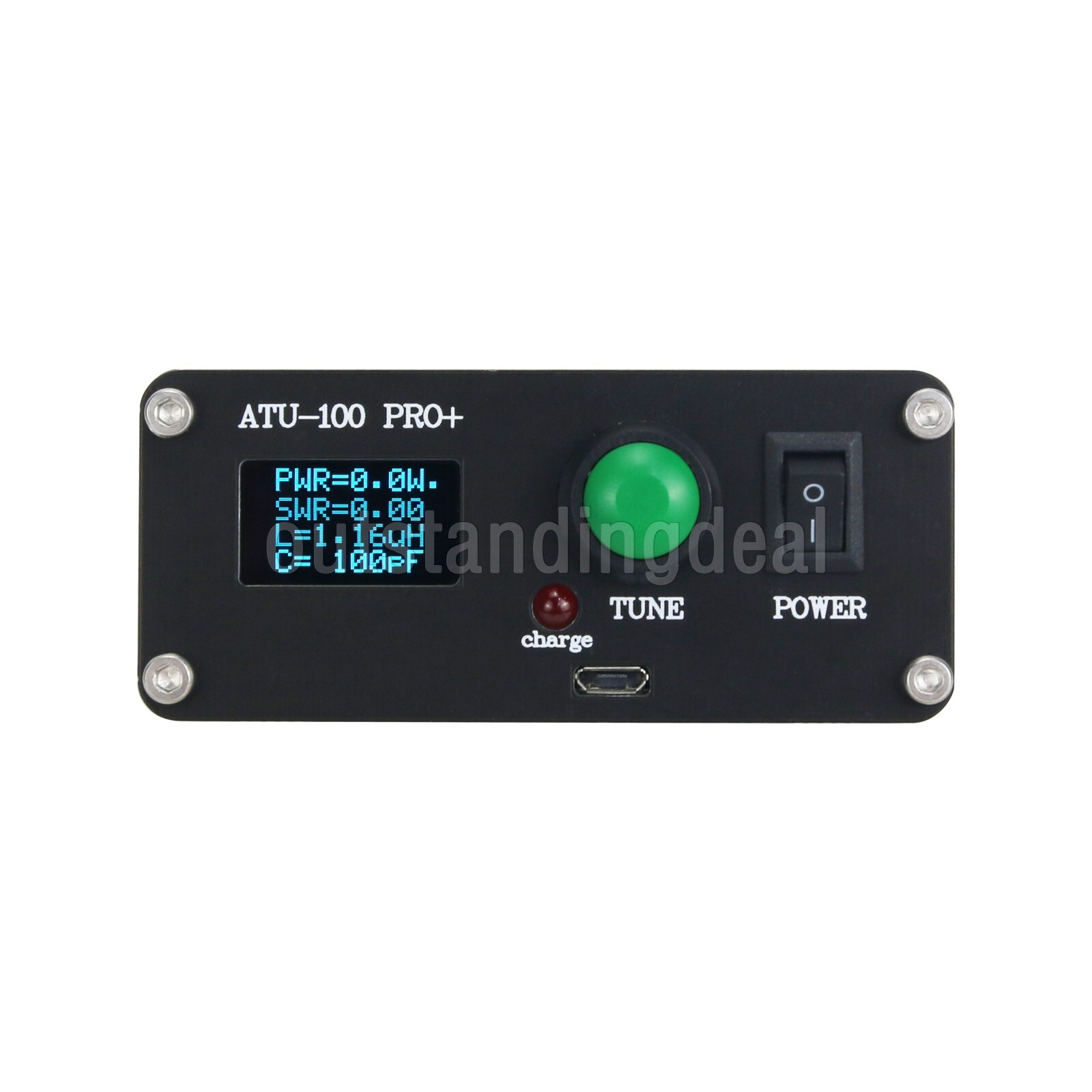 Tuner D'antenne Automatique, Mini ATU-100 à Ondes Courtes avec Boîtier, écran OLED 0,96 Pouces, Port de de Type C, Connecteur UHF