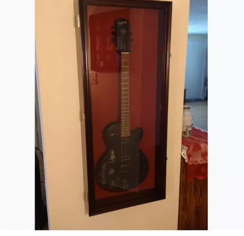 ELEGANT Electric Guitar Wall Display Case Cabinet Box Memory Hanger Stand 42"