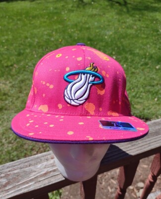New: NBA Miami Heat Cap/Hat: Reebok Kolors Collection: Fitted 3/8