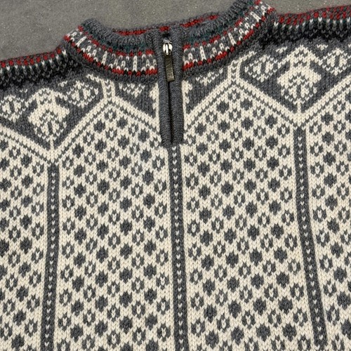 Dale of Norway Lillehammer Child’s Wool Sweater L Nordic Pullover Zip - Picture 2 of 9