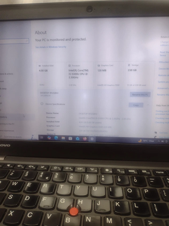 Lenovo ThinkPad X250 · i5-5300U · 8GB · 256GB, photo 1 of 5