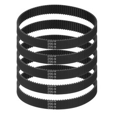 200mm GT-2 Timing Belt, 5pcs 9mm Width 2mm Pitch 3D Printing Closed Loop, Black