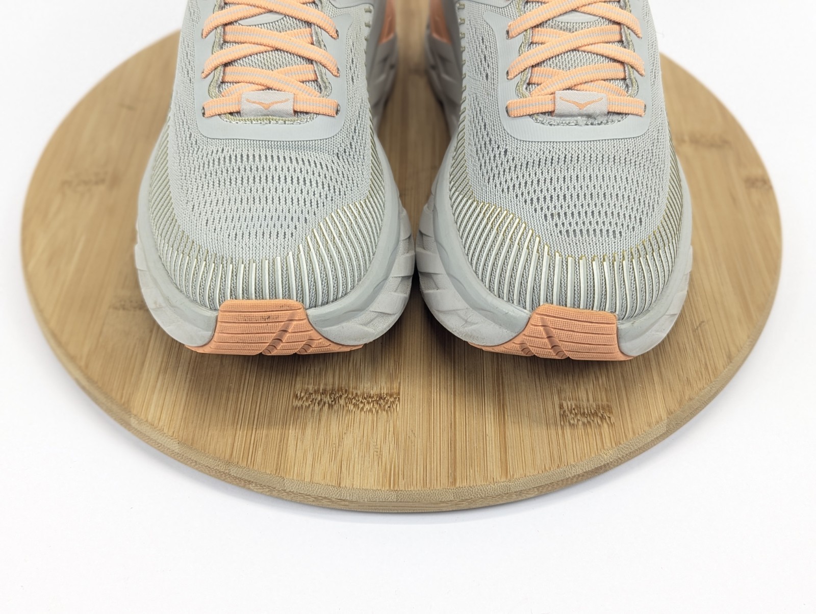 Hoka Bondi 7 Womens Sneakers Size 8 Gray Peach Shoes Running Athletic Trainer  thumbnail 9