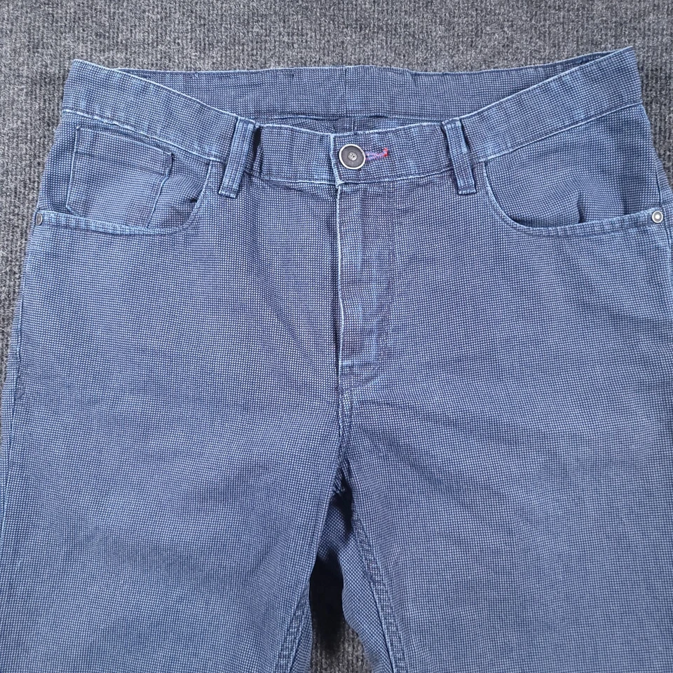 Брюки мужские Robert Graham 34 синие Kipling покрой на заказ эластичные прямые штанины Chino - Изображение 3 из 4