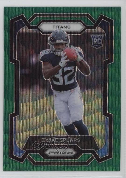 2023 Panini Prizm Rookies Green Wave Prizm Tyjae Spears #396 Rookie RC 11dc