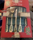 Christmas Holly Berry Gold Plated Flatware 20 Pieces Hollyberry Set Japan