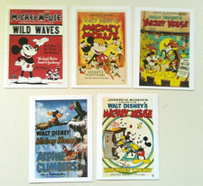 Lot of 5 Disney Mickey Mouse movie posters postcards Lot DS7