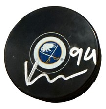 KONSTA HELENIUS signed (BUFFALO SABRES) Souvenir Hockey puck JSA COA CM05064