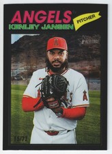 2026 Topps Heritage Chrome Kenley Jansen Black Refractor /77 #229 Angels Tigers