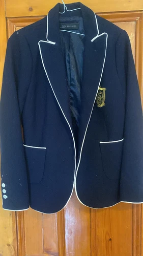 CHANEL Patch distintivo emblema blazer ritagliato tasca testurizzata ZARA 100% autentica