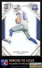 2015 Panini Crown Royale Rookies Silver #/199 Geoff Swaim #137 Cowboys SN,RC