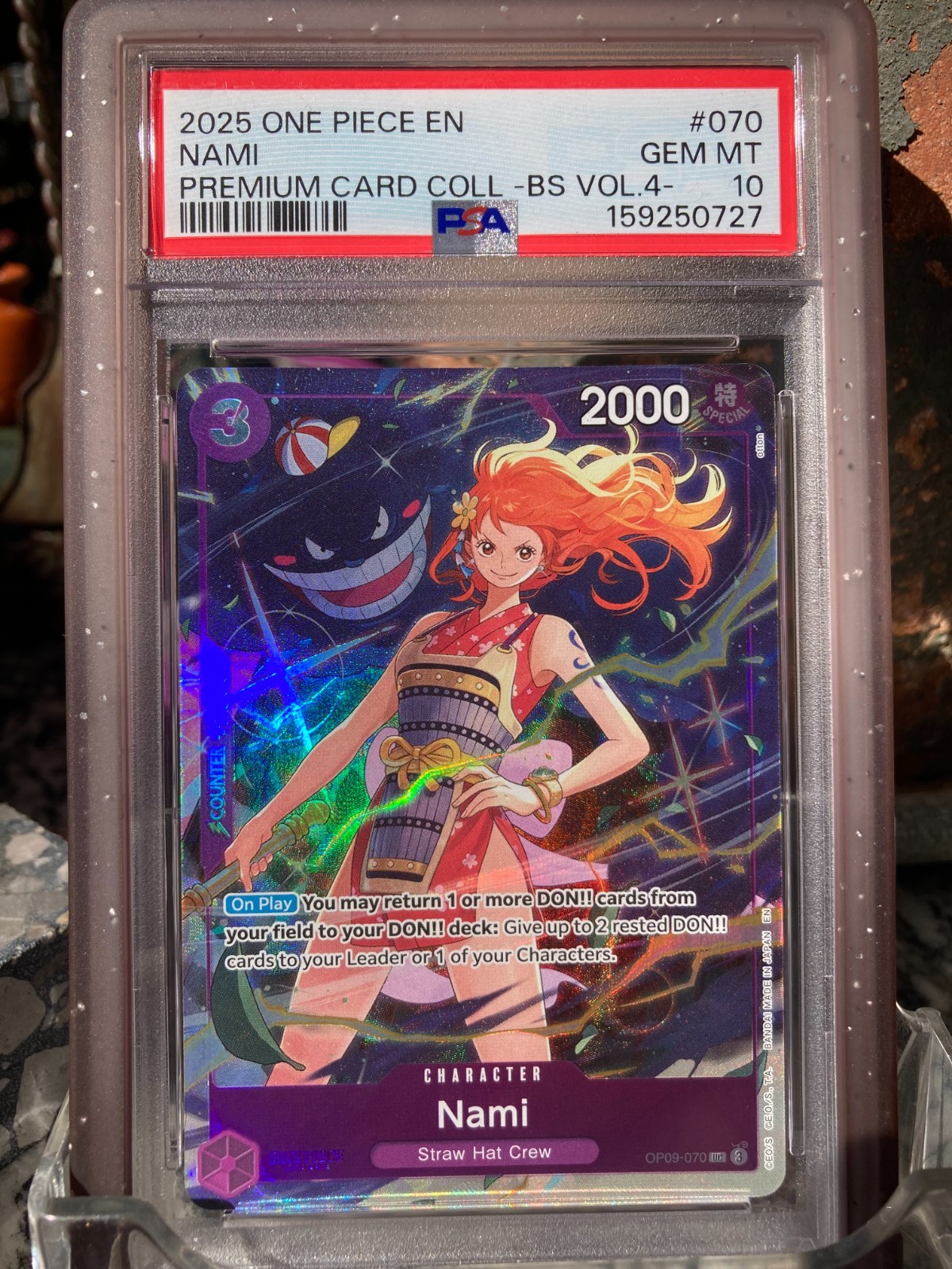 2025 One Piece Nami #OP09070 GEM MT 10 PSA