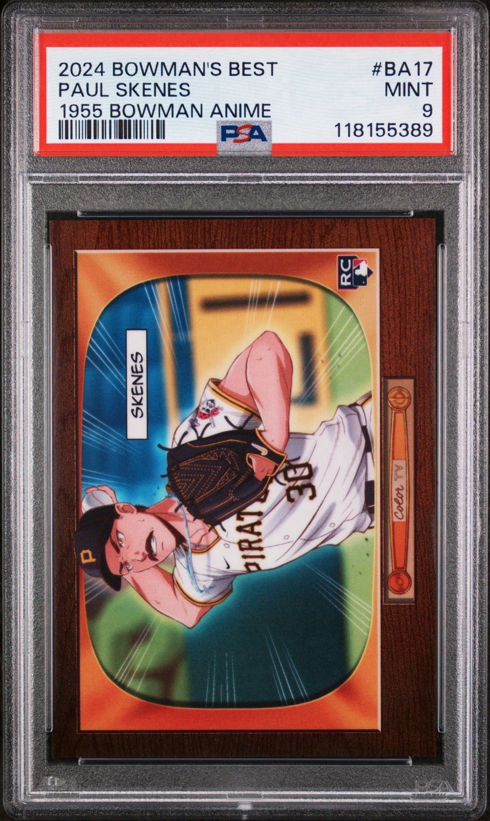 2024 BOWMAN'S BEST 1955 BOWMAN ANIME #BA17 PAUL SKENES PSA 9