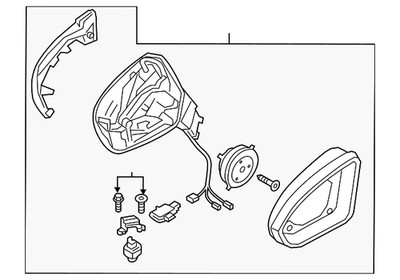 Genuine Volkswagen Mirror Housing 3G8-857-507-HK-9B9