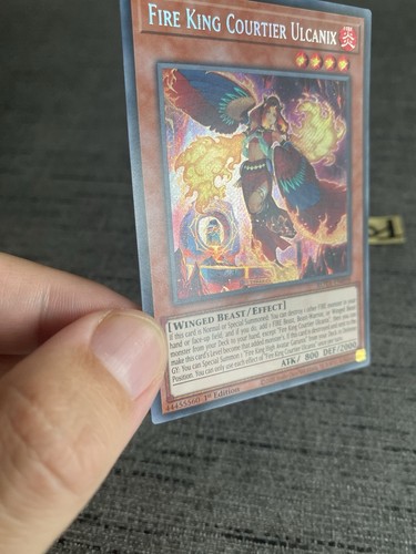 Carte Yu-gi-oh! Fire King Courtier Ulcanix ROTA-EN098 Secret Rare Anglais - Picture 10 of 20
