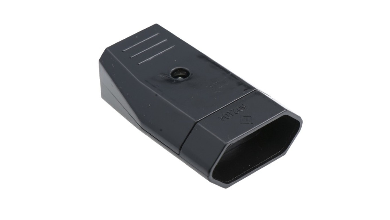 Euro 10A/250V Flat Socket B/U Black D.3109C