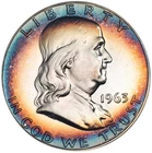 1963 Toned Franklin Half Dollar Proof ANACS PF 64 PR See Video Toning Coin 50C