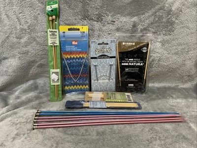 9x Knitting Needle Set Double Point Circular Addi Prem Susan Bates Clover Takumi