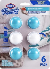 Fraganzia Deodorizing Balls in Fresh Ocean Breeze, 6Pk - No-Plug, Battery-Free A