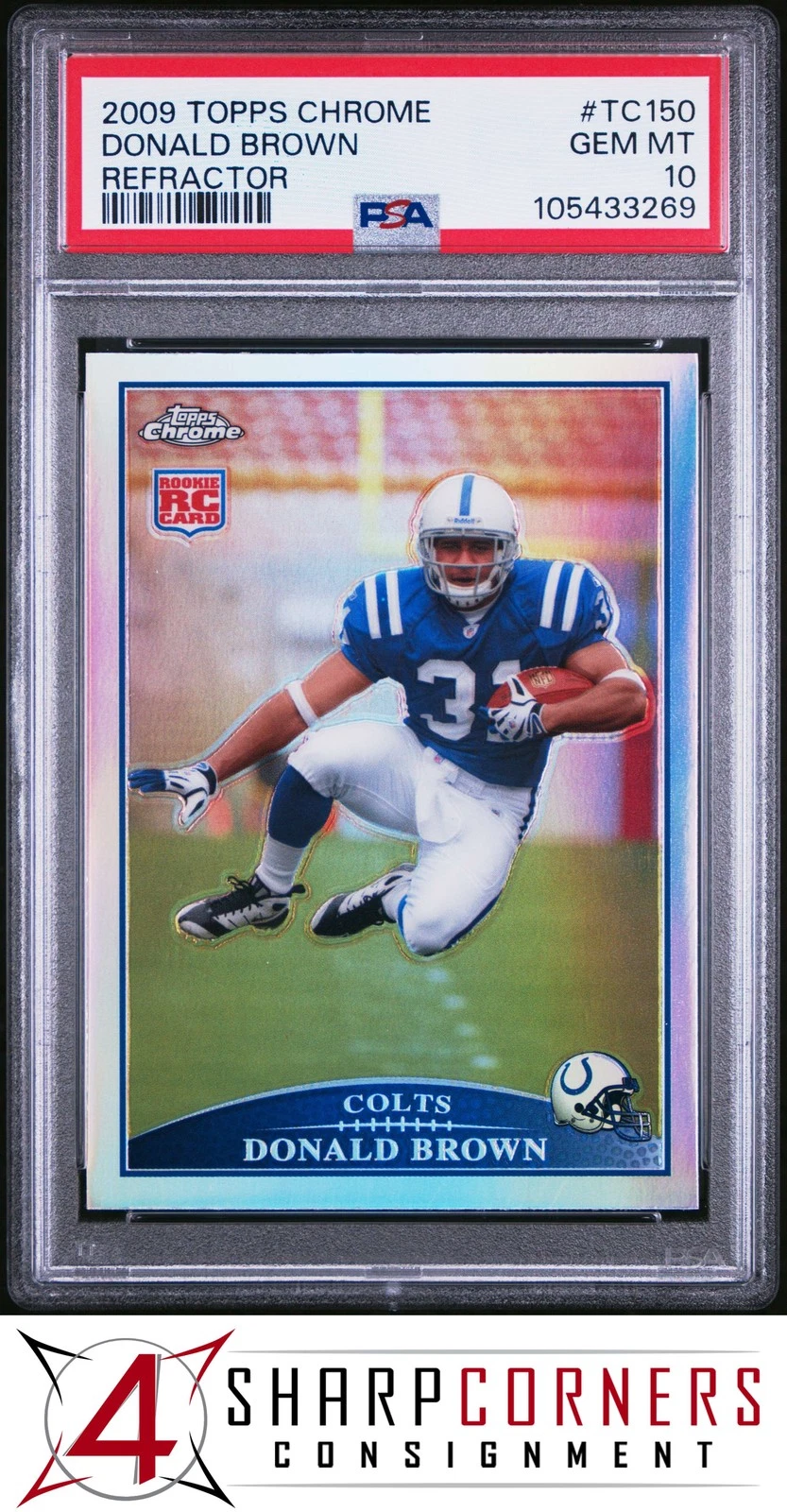 Donald Brown Topps Chrome #TC150 Refractor