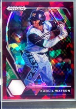 2021 Prizm Draft Picks Kahlil Watson Burgundy Cracked Ice Prizm /23 #PDP16