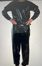 Suprima German Made Black Adult PVC Pyjama Set Fits To Chest 50? Waist 36? Inch