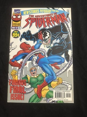 Adventures of Spider-Man #12 (1997) FINAL ISSUE Venom Doc Ock VF 7.5 WHITE PGS