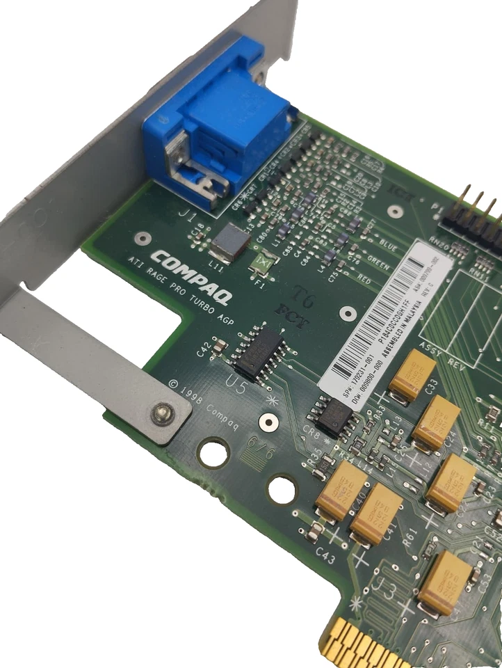 Compaq 009801-001 ATI Rage Pro Turbo AGP 4MB VGA vintage PC scheda video - Immagine 4 di 4