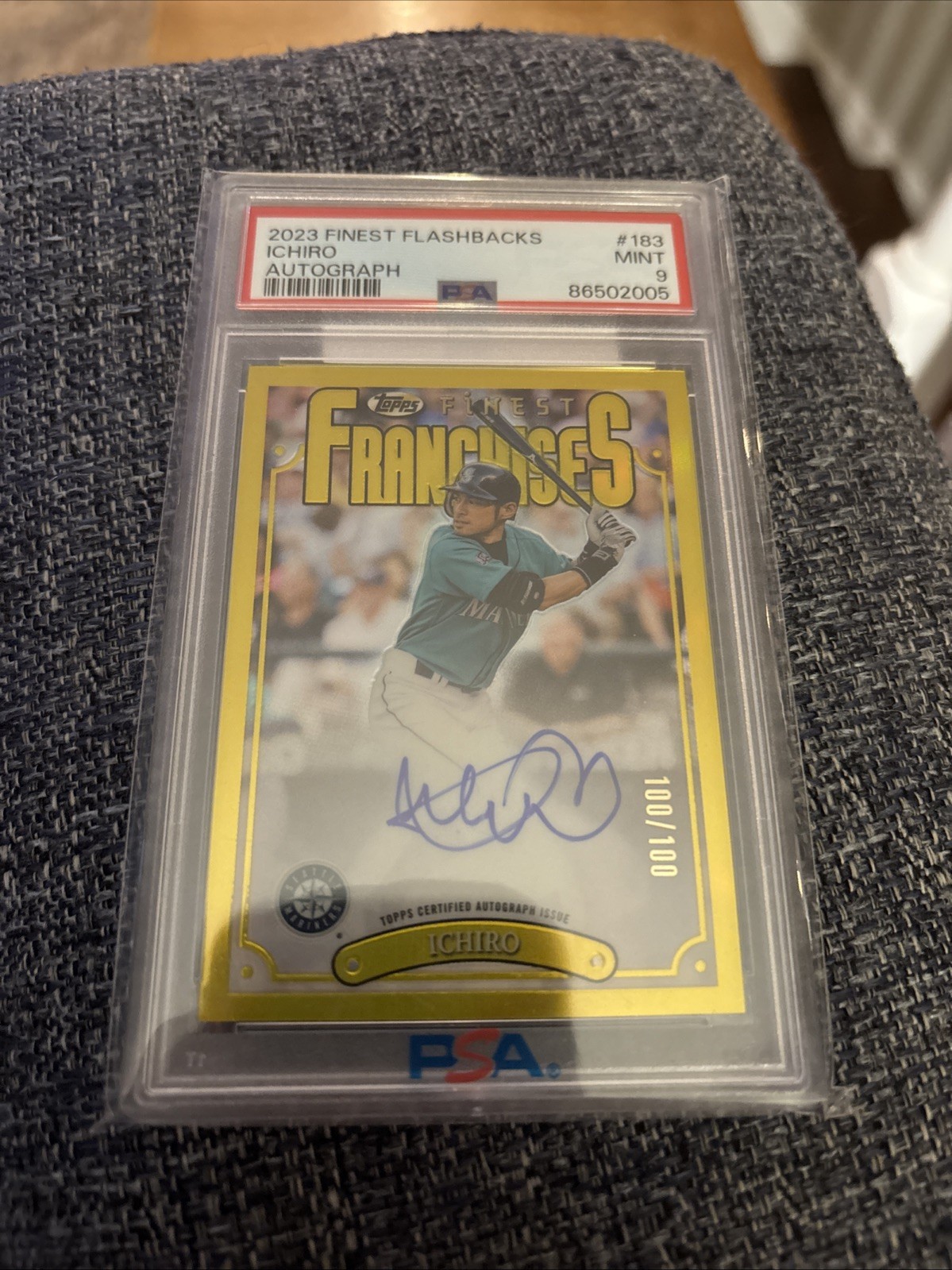 2023 Finest Flashbacks Ichiro #183 Bookend 100/100 PSA 9