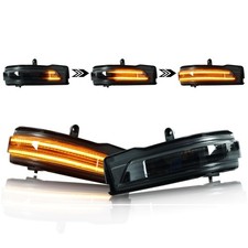 Smoke Dynamic Sequential LED Side Mirror Marker Lights Compatible with Dodge ...