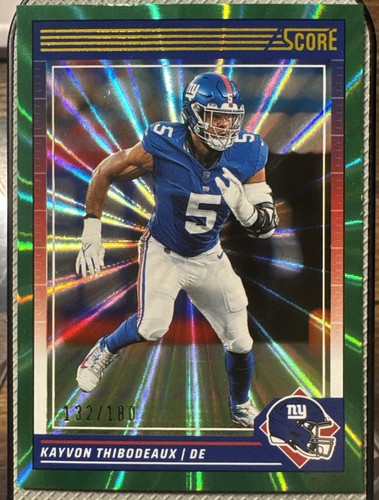 2024 Panini Score Kayvon Thibodeaux Green Laser Parallel #132/180 Card #213 - Picture 1 of 3
